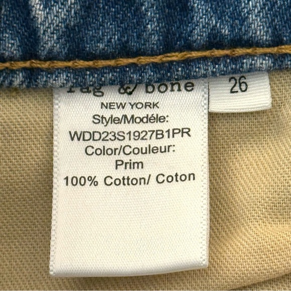 rag & bone Vintage Cut Off High Rise Shorts in Light Blue Wash - Size 26 - Picture 7 of 10